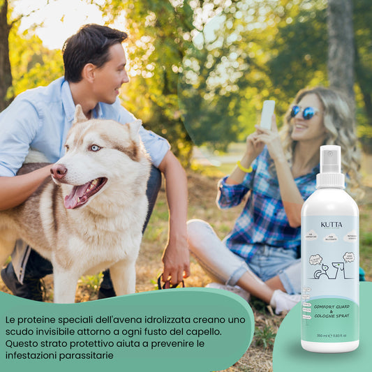 Spray antiparassitario per cani Kutta profumato