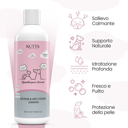 Shampoo antiprurito per cani Kutta formula lenitiva