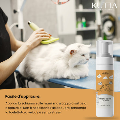 Kutta bagnoschiuma a secco per cani 200 ml