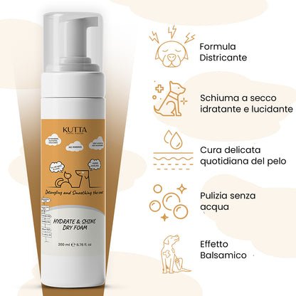 Kutta bagnoschiuma a secco per cani 200 ml