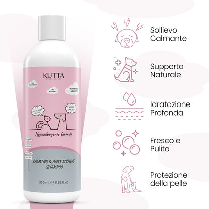Shampoo antiprurito per cani Kutta formula lenitiva