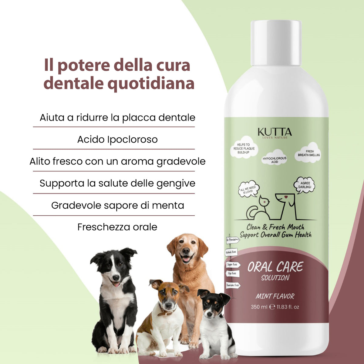 Spray dentale per cani Kutta per igiene orale