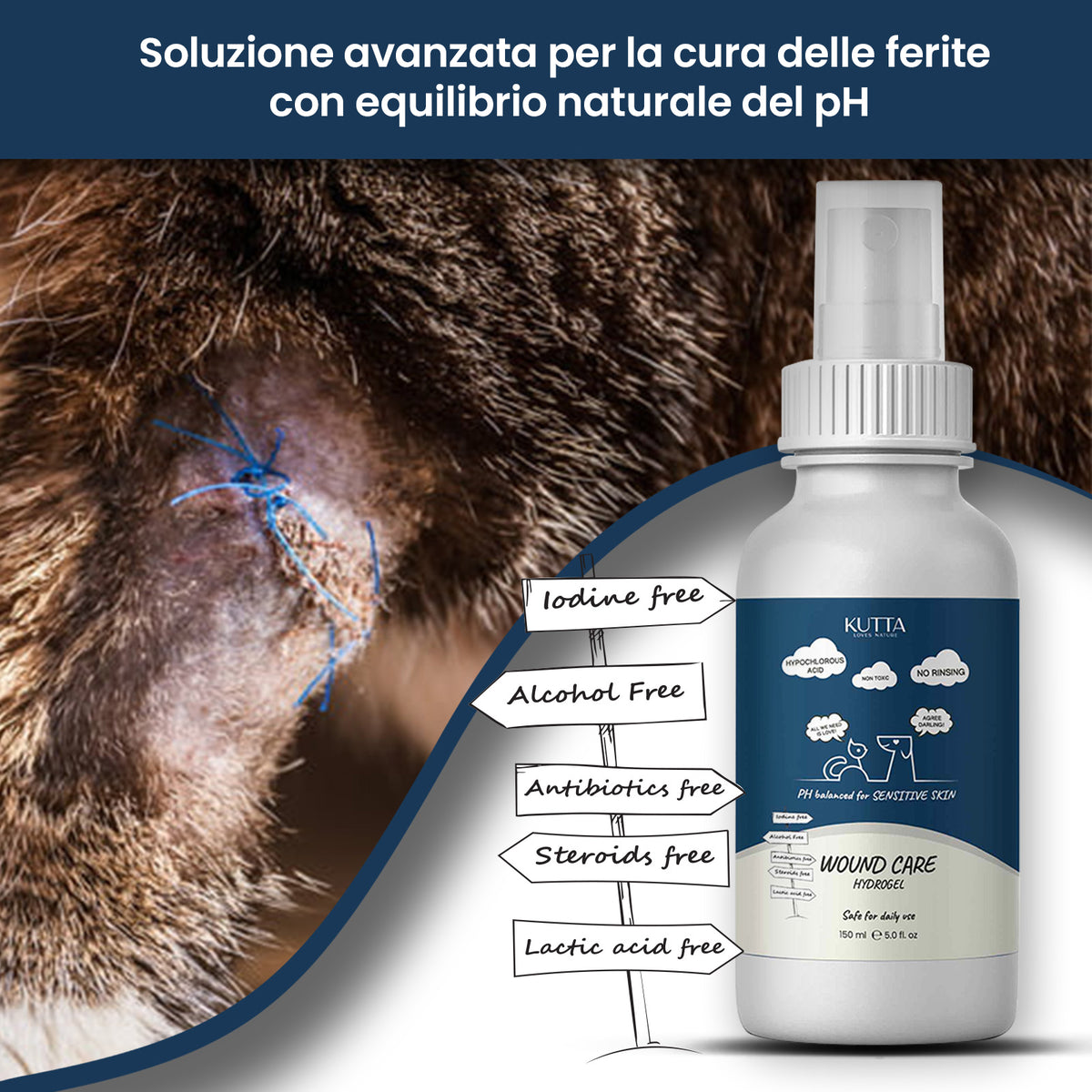 Kutta spray idrogel per cani 150 ml