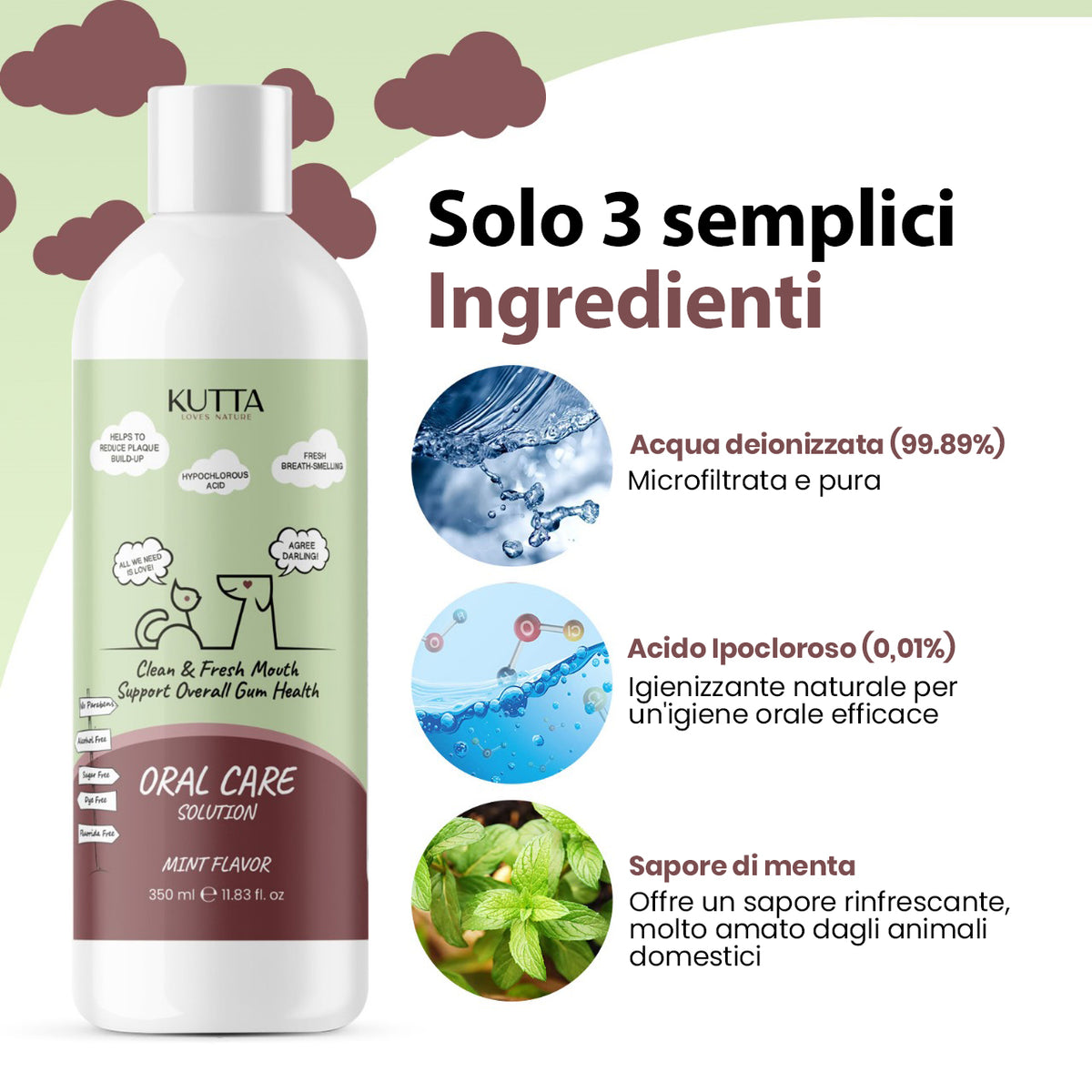 Spray dentale per cani Kutta alito fresco